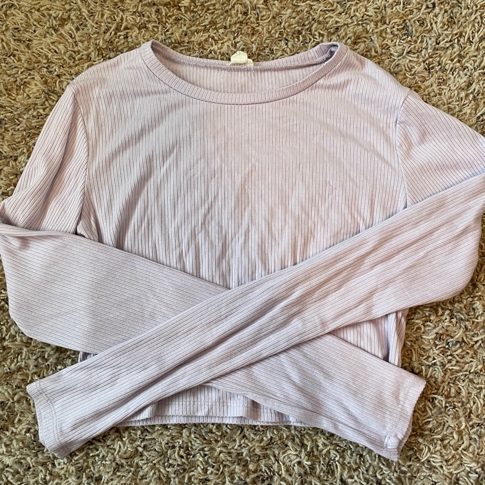 Garage long sleeve crop top